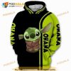 Baby Yoda Stitch Lilo And Stitch Cute Lover Custom Name 3D Hoodie