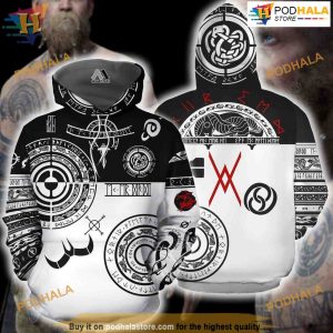 Baldur Tattoo Art All Over Printed 3D Hoodie Sweatshirt