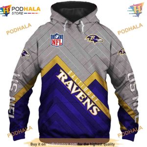 Baltimore Ravens Long Sweatshirt 3D Hoodie