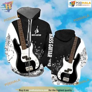 Bass Guitar All Over Printed 3D Hoodie Sweatshirt