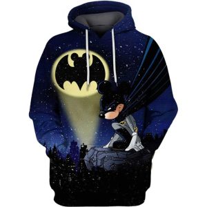 Batman Mickey Mouse Funny Superhero 3D Hoodie Sweatshirt