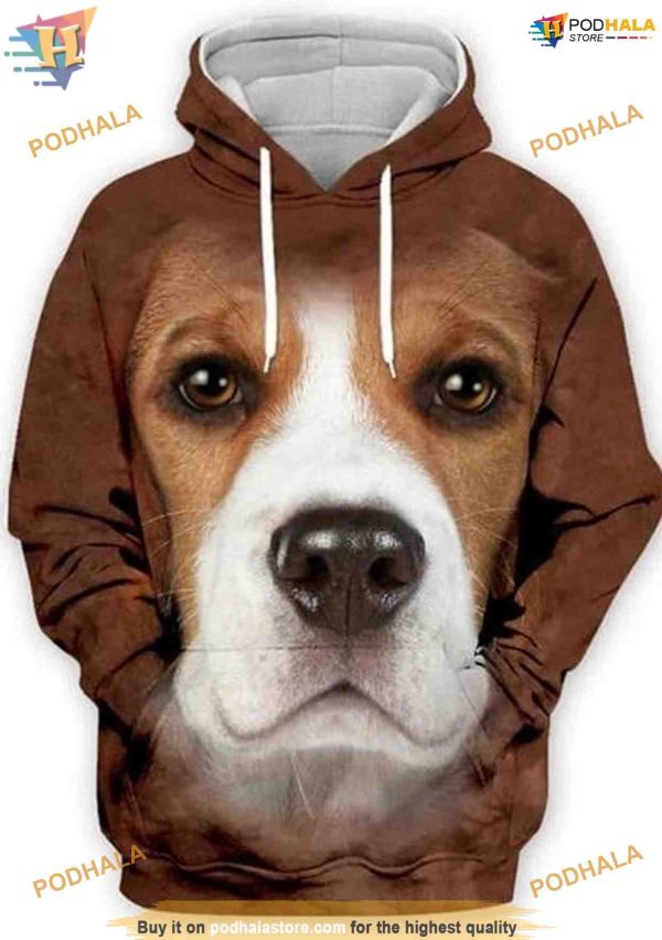 Beagle Dog Full Printing 3D Hoodie Sweatshirt