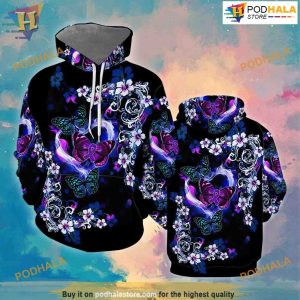 Beautiful Butterfly Breast Cancer Awareness All Over Printed 3D Hoodie Sweatshirt