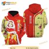 Belle Red Christmas Disney AOP Unisex Hoodie