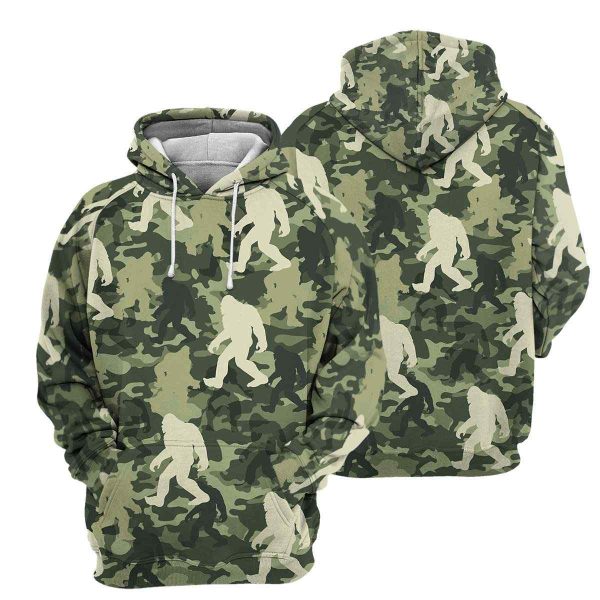 Bigfoot Camouflage 3D Hoodie Sweatshirt