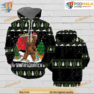 Bigfoot Santasquatch 3D Hoodie Christmas