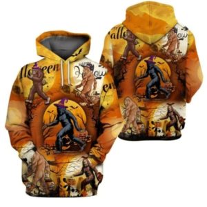 Bigfoot Witch Halloween 3D All Over Print Hoodie 3D