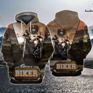 Biker Motorcycle 3D Hoodie Sweatshirt