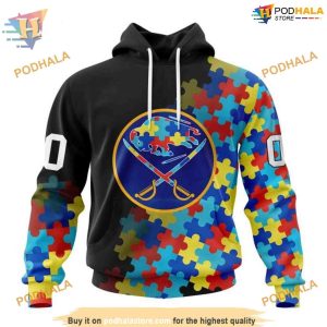 Black Autism Awareness NHL 3D Buffalo Sabres Hoodie Special Edition