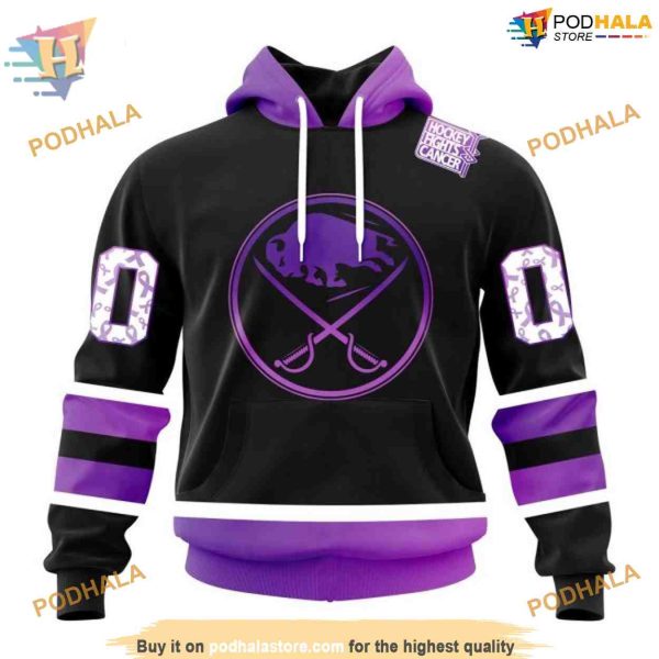 Black Hockey Fights Cancer NHL Buffalo Sabres 3D Hoodie Special Edition