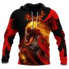 Black Horse All Over Printed 3D Hoodie