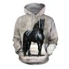 Black Horse US 3D Hoodie Sweatshirt