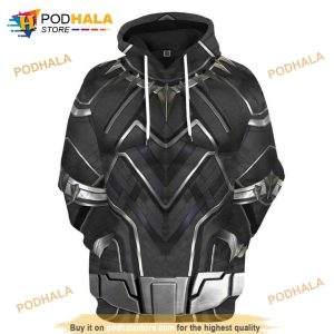 Black Panther Marvel Custom For Fans Over Print 3D Hoodie Sweatshirt Shirt