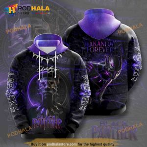 Black Panther Sky Galaxy Full Printing 3D Hoodie Sweatshirt Shirt