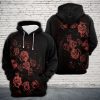 Black Rose 3D Printed Hoodie