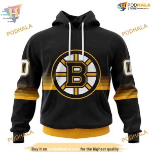 Black and Gradient Special NHL Boston Bruins Hoodie 3D