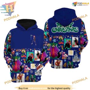 Blue Disney Villains Christmas Hoodie