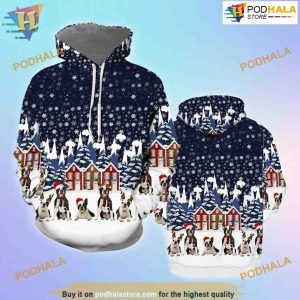 Boston Terrier Family All Over Printed 3D Hoodie Sweatshirt