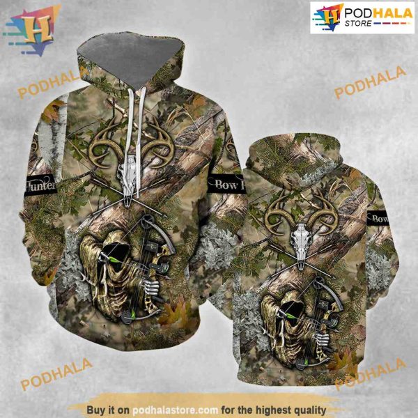 Bow Hunter Camo All Over Printed 3D Hoodie Sweatshirt