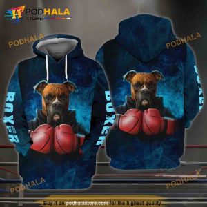 Boxer Dog Boxing 3D Hoodie