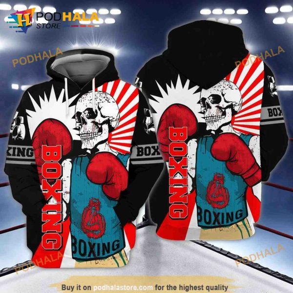 Boxing Skull 3D Hoodie