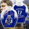 Buffalo Bills 3D Hoodie Sweatshirt Josh Allen Signature