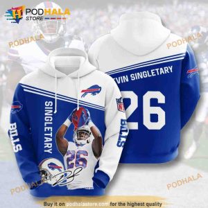 Buffalo Bills Devin Singletary 3D Hoodie Sweatshirt