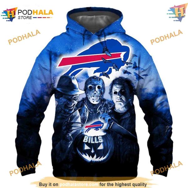 Buffalo Bills Hoodie 3D Halloween Horror