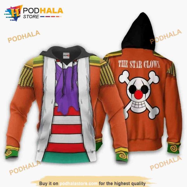 Buggy Anime Manga One Piece The Star Clown 3D Hoodie