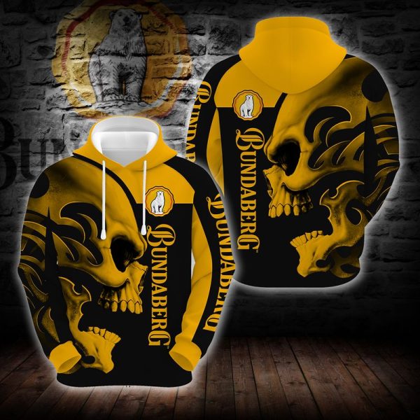 Bundaberg Rum Skull 3D Printed Hoodie