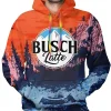 Busch Latte Over Print 3D Hoodie Sweatshirt