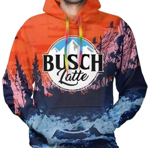 Busch Latte Over Print 3D Hoodie Sweatshirt