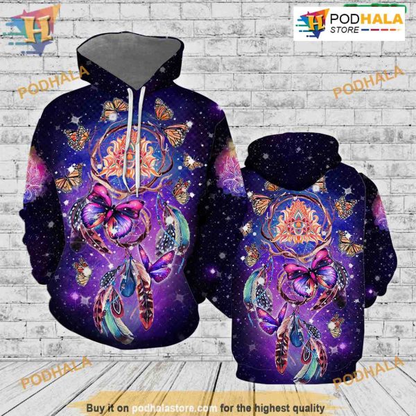 Butterfly Beautiful All Over Printed 3D Hoodie Sweatshirt