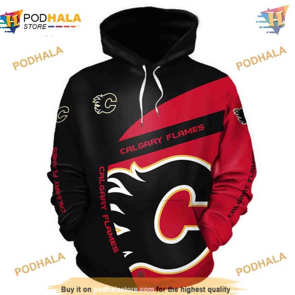 Calgary Flames Hooded 3D Hoodie