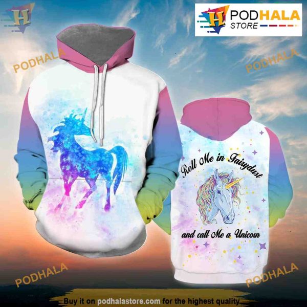 Call Me A Unicorn Full Over Printed Unisex 3D Hoodie