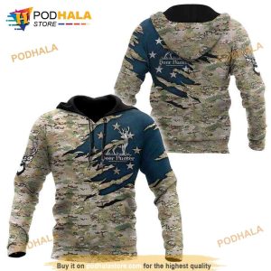 Camo Deer Hunter 3D Hoodie Sweatshirt For Hunting Lovers