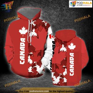 Canada All Over Printed 3D Hoodie Sweatshirt