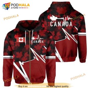 Canada Lovers Canada Flag Proud Canadian 3D Hoodie Sweatshirt