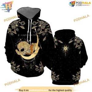 Capricorn Golden Zodiac All Over Printed 3D Hoodie Sweatshirt