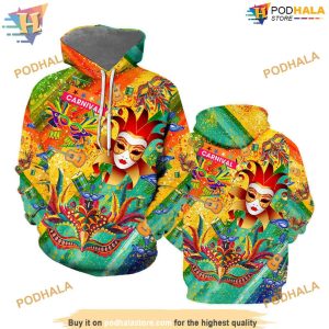 Carnival Mardi Gras All Over Printed 3D Hoodie Sweatshirt