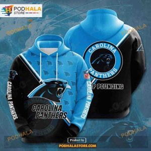 Carolina Panthers 3D Team Logo NFL Hoodie 3D