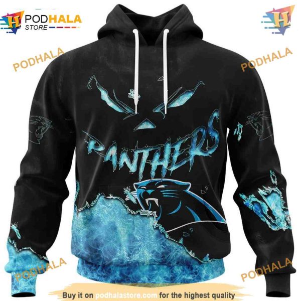 Carolina Panthers Hoodie 3D Devil Eyes Theme