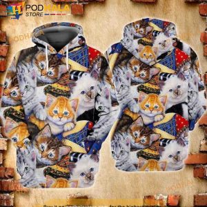 Cats 3D Hoodie Sweatshirt For Cat Lovers