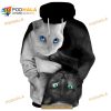 Cats Black & White 3D Printing Limited Edition 3D Hoodie Sweatshirt Shirt