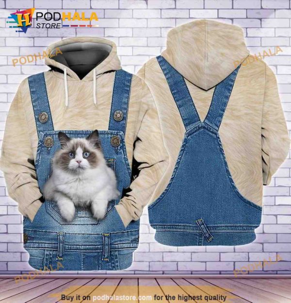 Cats White 3D Hoodie Sweatshirt For Cat Lovers