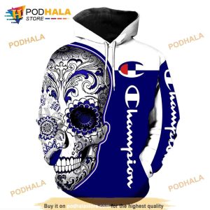 Champion Sugal Skull 3D Printed Hoodie