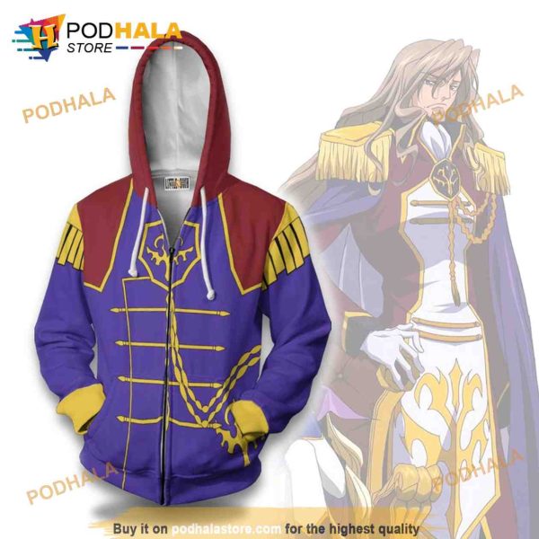 Charles Zi Britamia 3D Hoodie Code Geass Anime Casual Cosplay