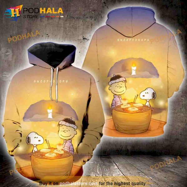 Charlie Brown Snoopy Walt Disney All Over Print 3D Hoodie