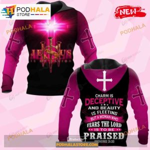 Charm Is Deceptive And Beauty Jesus Over Printed Sweatshirt 3D Hoodie