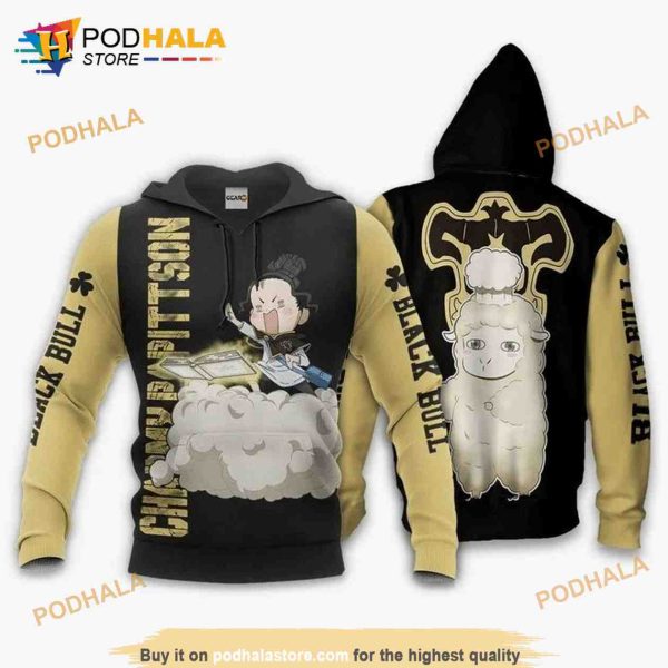 Charmy Anime Manga Black Clover Black Bull 3D Hoodie Sweatshirt